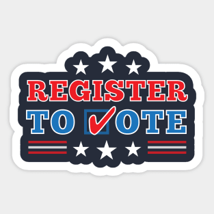 Patriotic "Register to Vote" Election Sticker